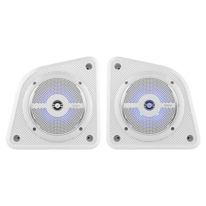 DS18 Universal Shallow Enclosure w/100W Marine Speaker - White [EN6SLIM/WH] - Essenbay Marine