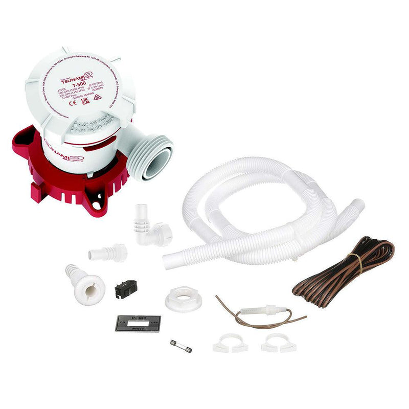 Attwood Tsunami MK2 T500 Manual Bilge Pump w/Installation Kit - 500 GPH  12V [5614-7] - Essenbay Marine