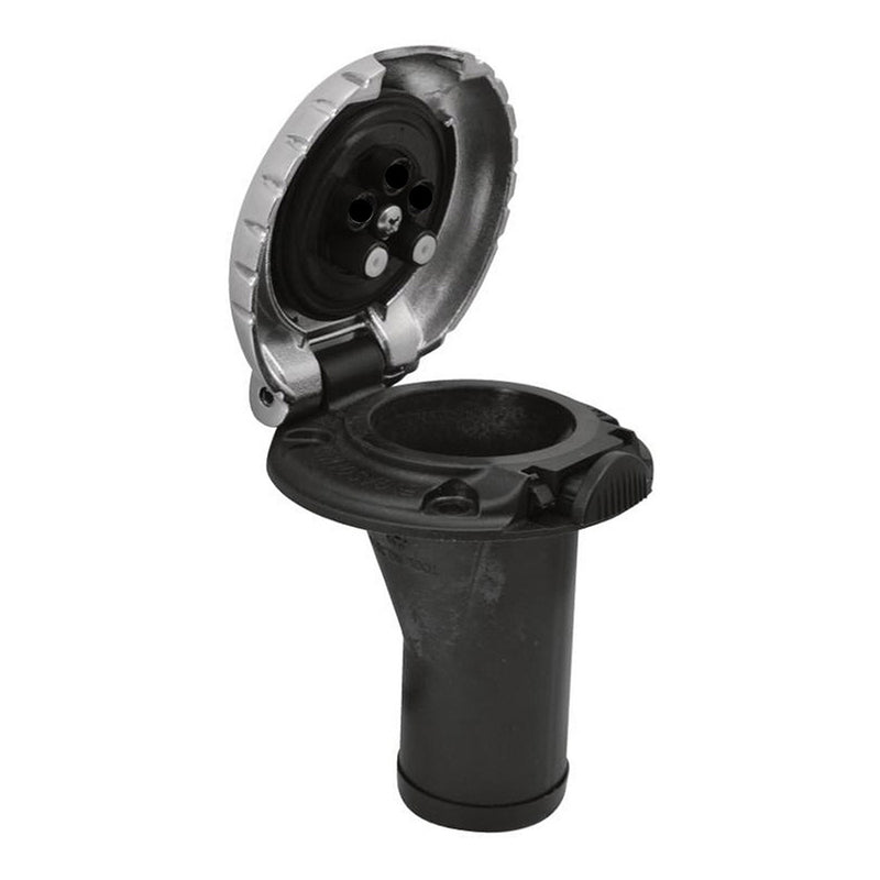 Attwood Deck Fill f/Carbon Canister System - Straight Body  Scalloped Chrome Cap [99DFCCSZ1S] - Essenbay Marine