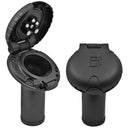 Attwood Deck Fill f/Carbon Canister System - Angled Body  Scalloped Black Plastic Cap [99DFCCAB1S] - Essenbay Marine