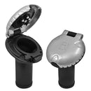 Attwood Deck Fill f/Carbon Canister System - Angled Body  Scalloped Chrome Cap [99DFCCAZ1S] - Essenbay Marine