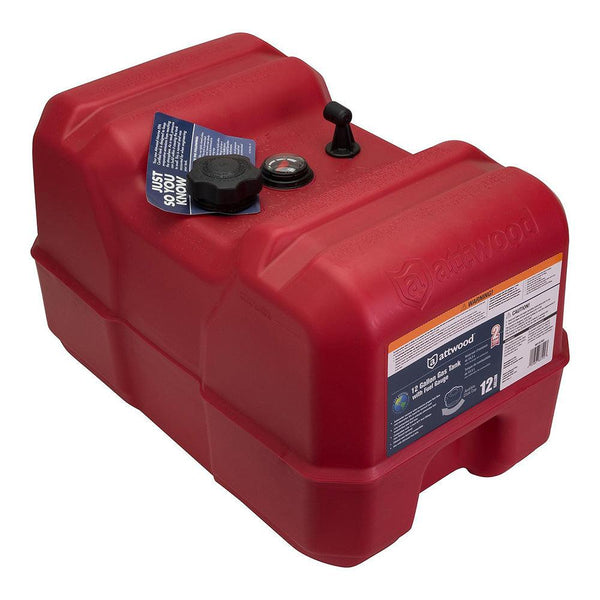Attwood Portable Fuel Tank - 12 Gallon w/Gauge [8812LPG2] - Essenbay Marine
