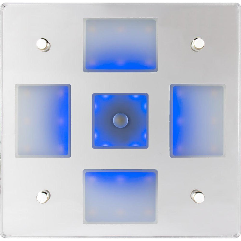 Sea-Dog Square LED Mirror Light w/On/Off Dimmer - White  Blue [401840-3] - Essenbay Marine