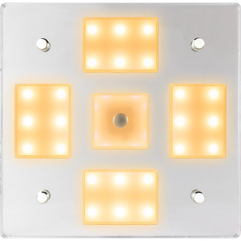 Sea-Dog Square LED Mirror Light w/On/Off Dimmer - White  Blue [401840-3] - Essenbay Marine