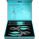Toadfish Crab/Lobster Tool Set - 2 Shell Cutters  4 Seafood Forks [1022] - Essenbay Marine