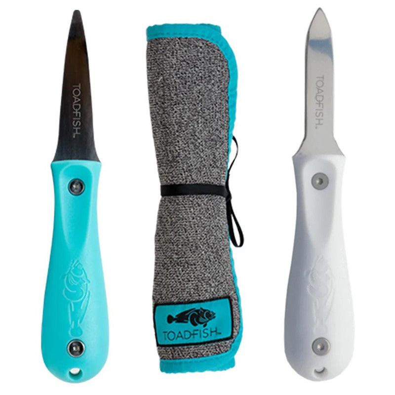 Toadfish Shuckers Bundle - Put Em Back Oyster Knife, Professional Oyster Knife  Cut-Proof Shucking Cloth [1014] - Essenbay Marine