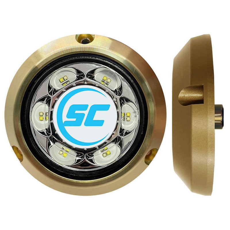 Shadow-Caster SC3 Series Blue/White Bronze Surface Mount Underwater Light [SC3-BW-BZSM] - Essenbay Marine