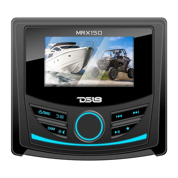 DS18 MRX150 2 Zone Marine  Powersports Head Unit w/3" Color TFT Display  Bluetooth - 4 x 40W [MRX150] - Essenbay Marine