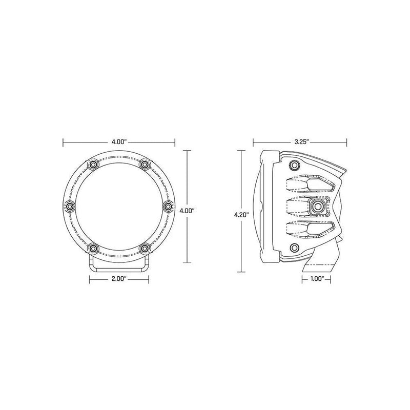 RIGID Industries 360 Series 4" Spot w/Amber Pro Lens - Pair [36123] - Essenbay Marine