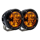 RIGID Industries 360 Series 4" Spot w/Amber Pro Lens - Pair [36123] - Essenbay Marine