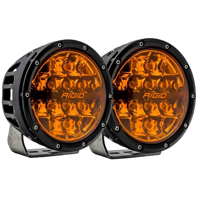 RIGID Industries 360 Series 6" Spot w/Amber Pro Lens - Pair [36210] - Essenbay Marine