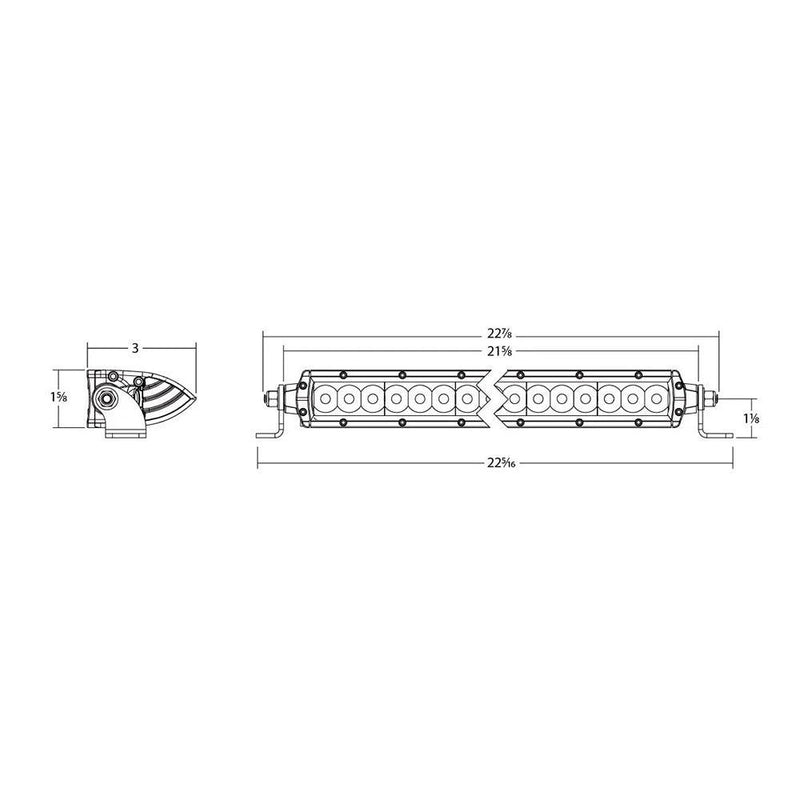 RIGID Industries SR Series 20" Spot w/Amber Pro Lens [922314] - Essenbay Marine