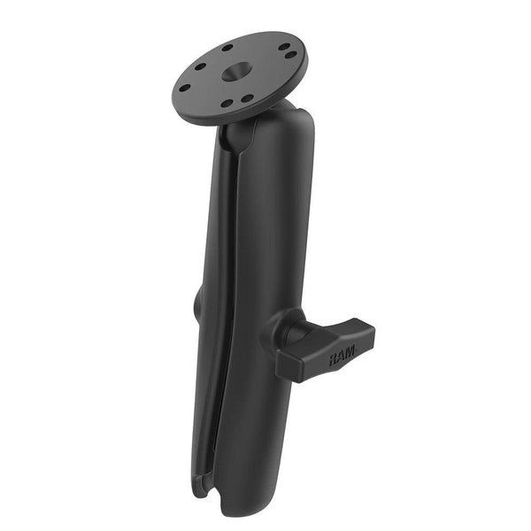 RAM Mount RAM Double Socket Arm w/Round Ball Plate - C Size Long [RAM-103U-D] - Essenbay Marine