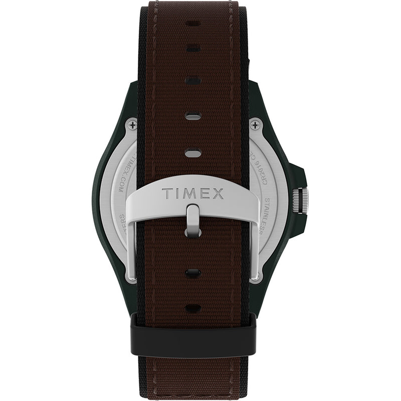 Timex Expedition Acadia Rugged Black Resin Case - Natural Dial - Brown/Black Fabric Strap [TW4B26500] - Essenbay Marine
