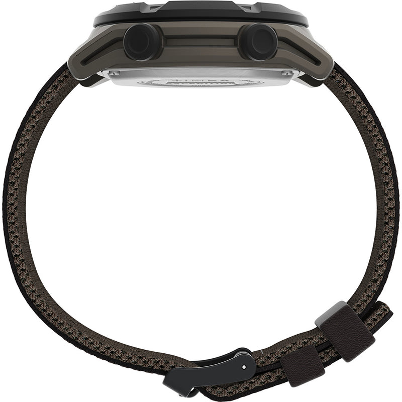Timex Expedition Trailblazer Activity Tracker + HR - Brown Resin Case - Brown Leather w/Brown Fabric Strap [TW4B27100] - Essenbay Marine