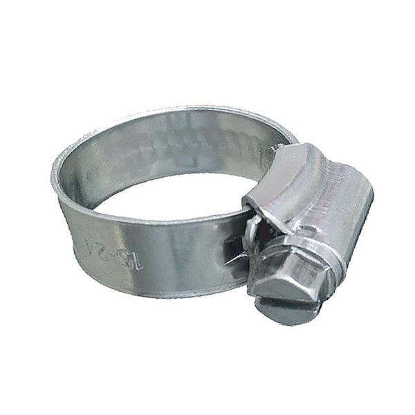 Trident Marine 316 SS Non-Perforated Worm Gear Hose Clamp - 3/8" Band Range - 11/32"-25/32" Clamping Range - 10-Pack - SAE Size 6 [705-0381] - Essenbay Marine