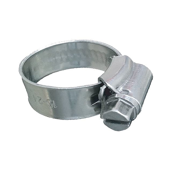 Trident Marine 316 SS Non-Perforated Worm Gear Hose Clamp - 3/8" Band Range - 7/16"21/32" Clamping Range - 10-Pack - SAE Size 4 [705-0561] - Essenbay Marine