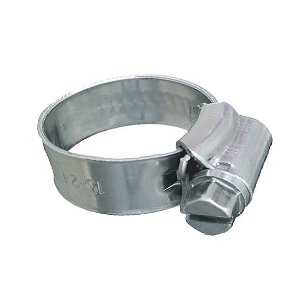 Trident Marine 316 SS Non-Perforated Worm Gear Hose Clamp - 3/8" Band Range - 5/8"15/16" Clamping Range - 10-Pack - SAE Size 8 [705-0121] - Essenbay Marine