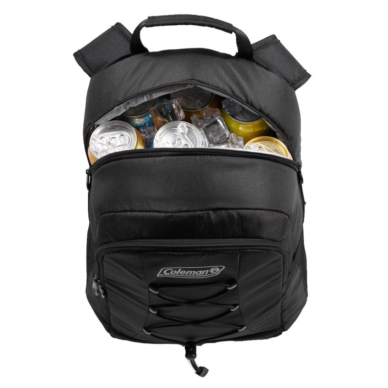Coleman CHILLER 28-Can Soft-Sided Backpack Cooler - Black [2158133] - Essenbay Marine