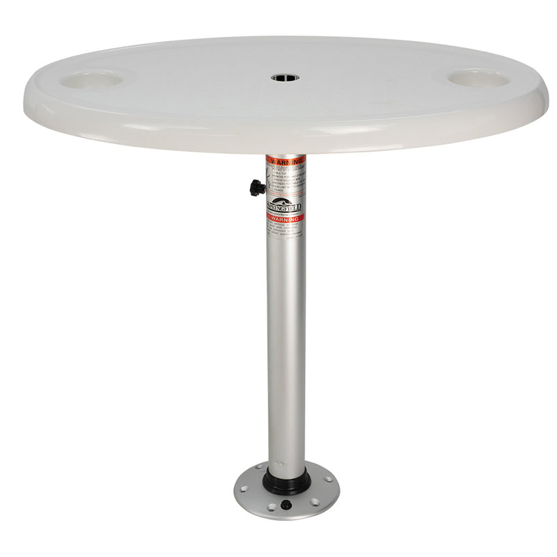 Springfield White Oval Table Package - 18" x 30" Threadlock [1690106] - Essenbay Marine