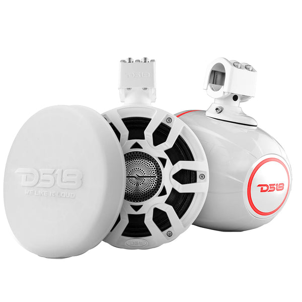 DS18 HYDRO 8" Marine Tower Speakers w/RGB LED Lights  Pro Audio Loudspeakers - White [NXL-X8PRO/WH] - Essenbay Marine