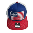 Essenbay Marine Big Patch Blue & Red Patriot Snap Back Trucker Hat - Essenbay Marine