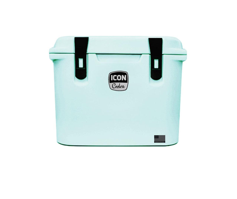 Icon Coolers 32qt. Ice White, Storm Gray, Carolina Blue & Aqua Mist Blue - Essenbay Marine