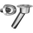 Mate Series Rod & Cup Holder 30º Rod Angle Oval Top Open at Bottom C2030ND - Essenbay Marine
