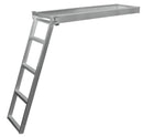 JIF Marine CSD2 4-Step Under Deck Pontoon Ladder Round Front Aluminum - Essenbay Marine
