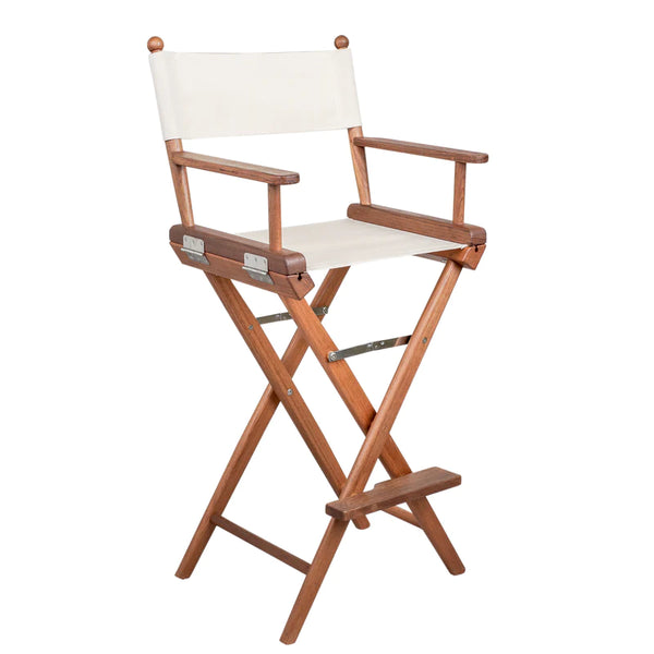 WhiteCap Teak Director's Chair with Natural Creme Seat Covers Part 60048 - Essenbay Marine