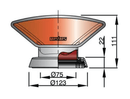 VETUS Cowl Ventilator DONALD, 75 mm, SS 316, Red Interior Part DON316R - Essenbay Marine