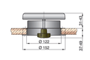 VETUS Mushroom Ventilator ATHOS1, SS, incl. Plastic Trim Ring Part ATHOS1 - Essenbay Marine