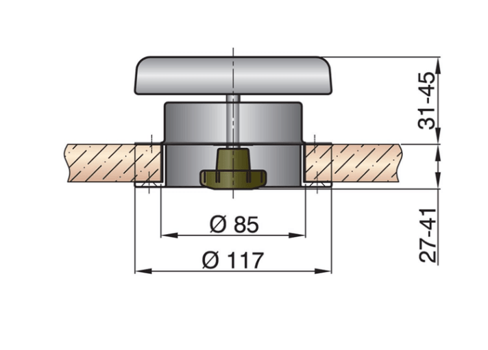 VETUS Mushroom Ventilator PORTOS1, SS, incl. Plastic Trim Ring Part PORTOS1 - Essenbay Marine