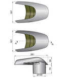 VETUS Shell Ventilator TYPHOON, 100 mm, Stainless Steel (AISI 316) Part TYP100 - Essenbay Marine