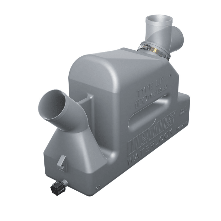 VETUS Plastic Waterlock with Rotating Inlet 40mm, 45mm, 50mm - Essenbay Marine