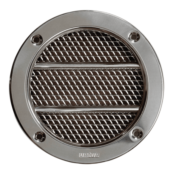 Vetus Round Air Suction Vent Type 110 Stainless steel (AISI316) Grille & Synthetic Housing Part ERV110A - Essenbay Marine