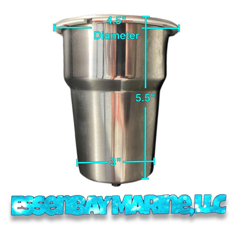 Whitecap Industries 4.5" Yeti Style Stainless Steel Cup Holder S-3507 - Essenbay Marine