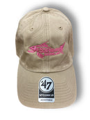 Essenbay Marine '47 Clean Up Adjustable Strap-back Cap Khaki with Embroidered Pink Fish Logo - Essenbay Marine