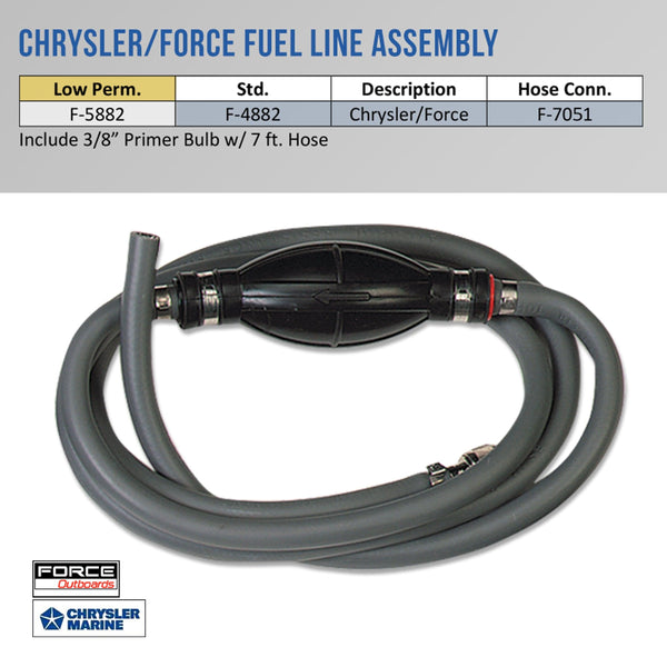 Chrysler/Force Fuel Line Assembly - F-5882 - Essenbay Marine