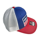 Essenbay Marine Big Patch Blue & Red Patriot Snap Back Trucker Hat - Essenbay Marine