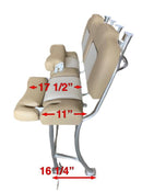 Key West Standard Style Leaning Post with Flip Up Bolsters and Rod Holders - Essenbay Marine