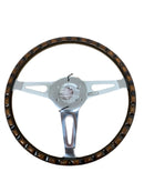 Larson Boats 14.5" Dark Wood High Polished Aluminum 3 Spoke STWHW103 Mustang - Essenbay Marine