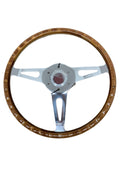 Larson Boats 14.5" Steering Wheel Wood High Polished Aluminum 3 Spoke Mustang - Essenbay Marine