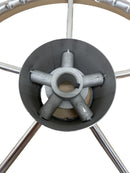 13-1/2"" Destroyer Stainless Steel Steering Wheel 25Deg SSSW13.00X3.75-F Grip - Essenbay Marine