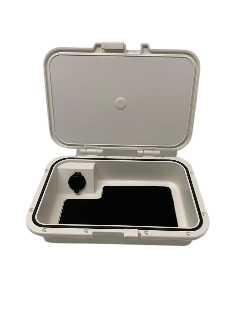 IPS Innovative Products Helm Box Organizer USB 528-000-812-03-31 Artic White - Essenbay Marine