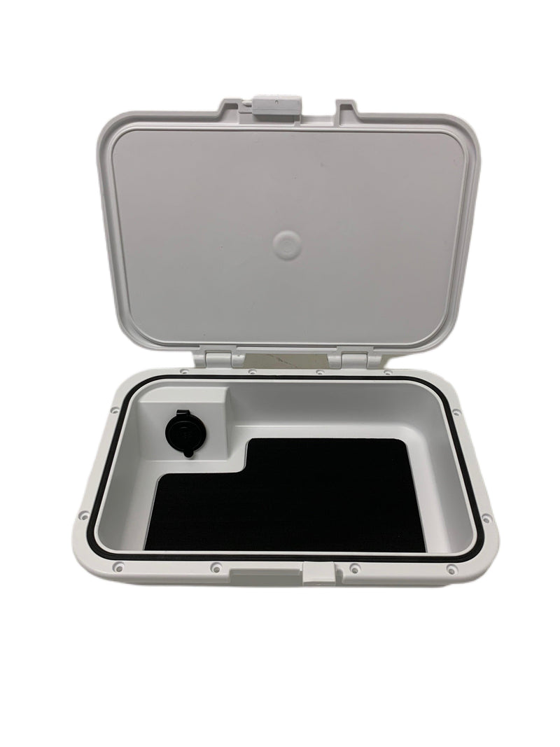IPS Innovative Products Helm Box Organizer USB 528-000-812-05-31 Polar White - Essenbay Marine