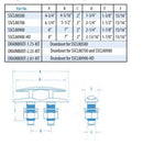 Marine Hardware SS Heavy Duty 8" Dual Post Retractable Pull Up Cleat SSCL80900-HD - Essenbay Marine