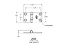 GEMLUX SS Hinge, 2-5/8" X 1-1/2", 2666 - Essenbay Marine