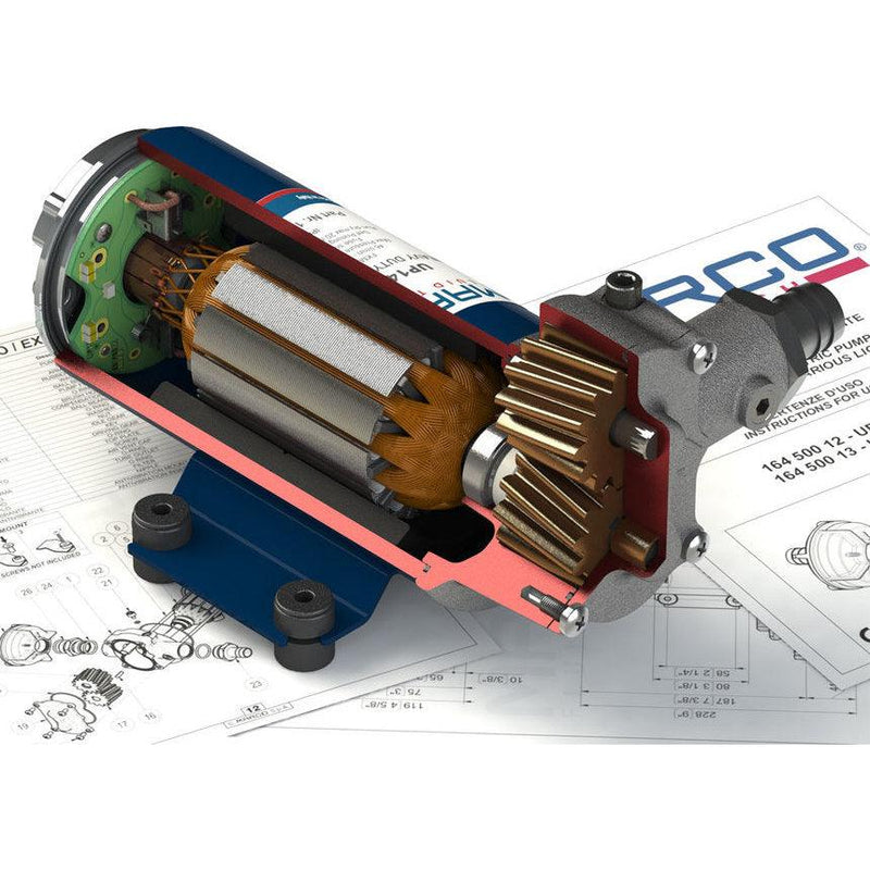 marco gear pump Marco/Mate USA M164-500-12 UP14 Bronze Gear Pump 12V 12.2 GPM– Essenbay Marine
