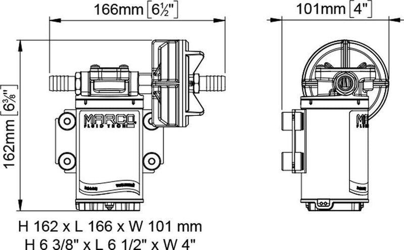 Marco/Mate USA M164-000-12 UP3 Gear Pump 12V 4.0GPM - Essenbay Marine